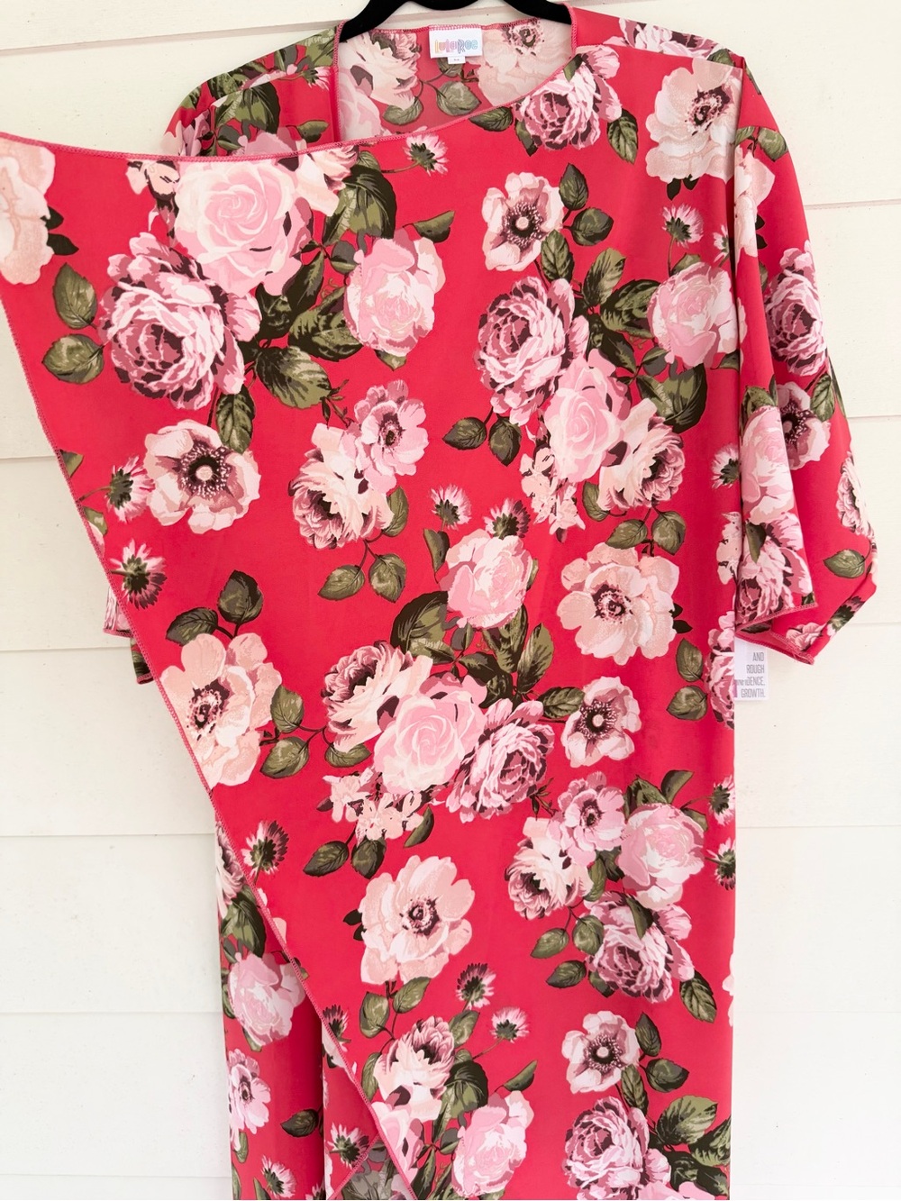 Floral Pink kimono / swim cover LuLaRoe Shirley M